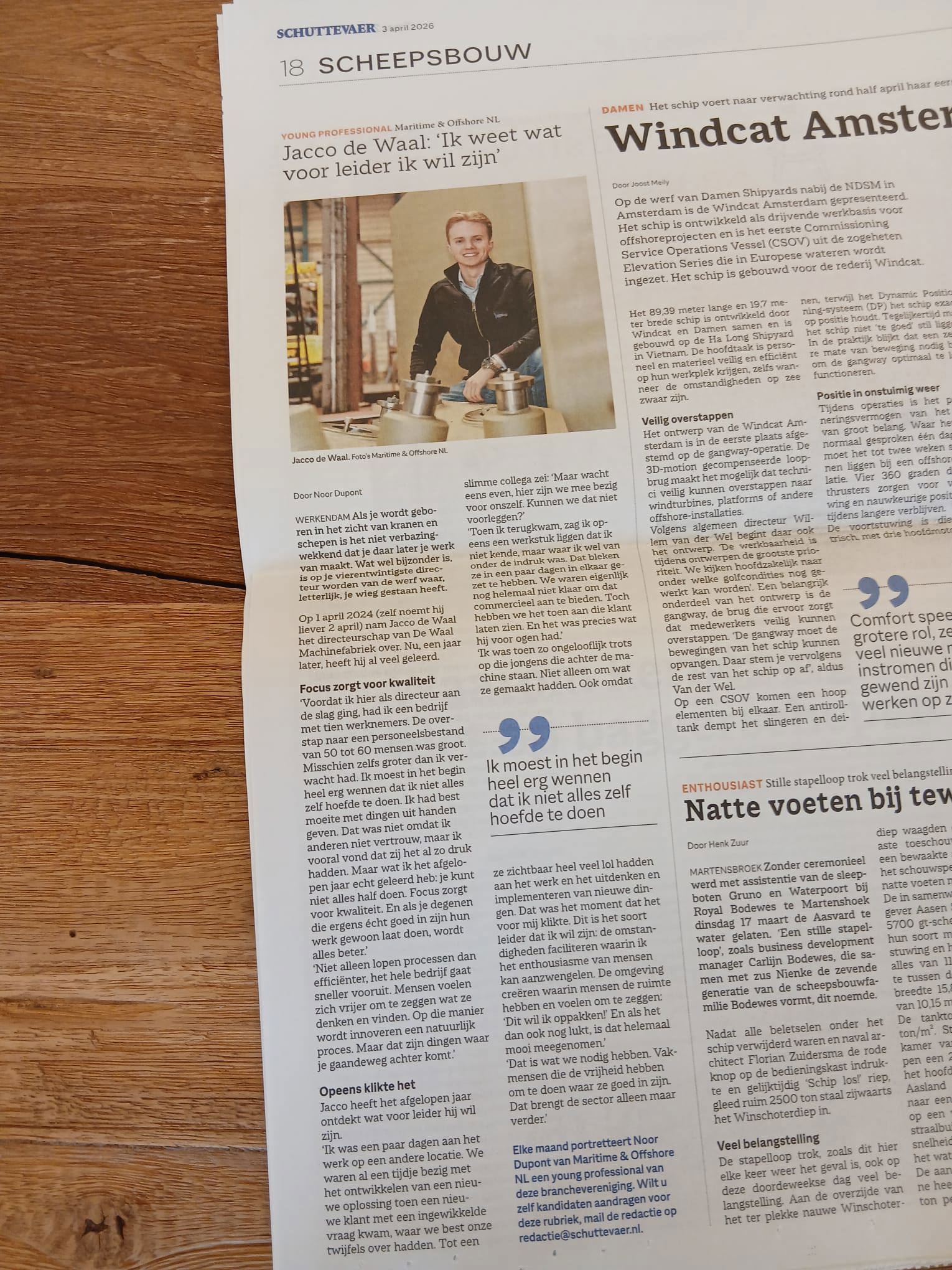 Schuttevaer Jacco De Waal