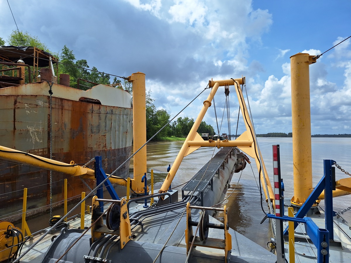 The Damen CSD350 Is The First Dredger For Guyana Port And Has Been Named Mud Shredder