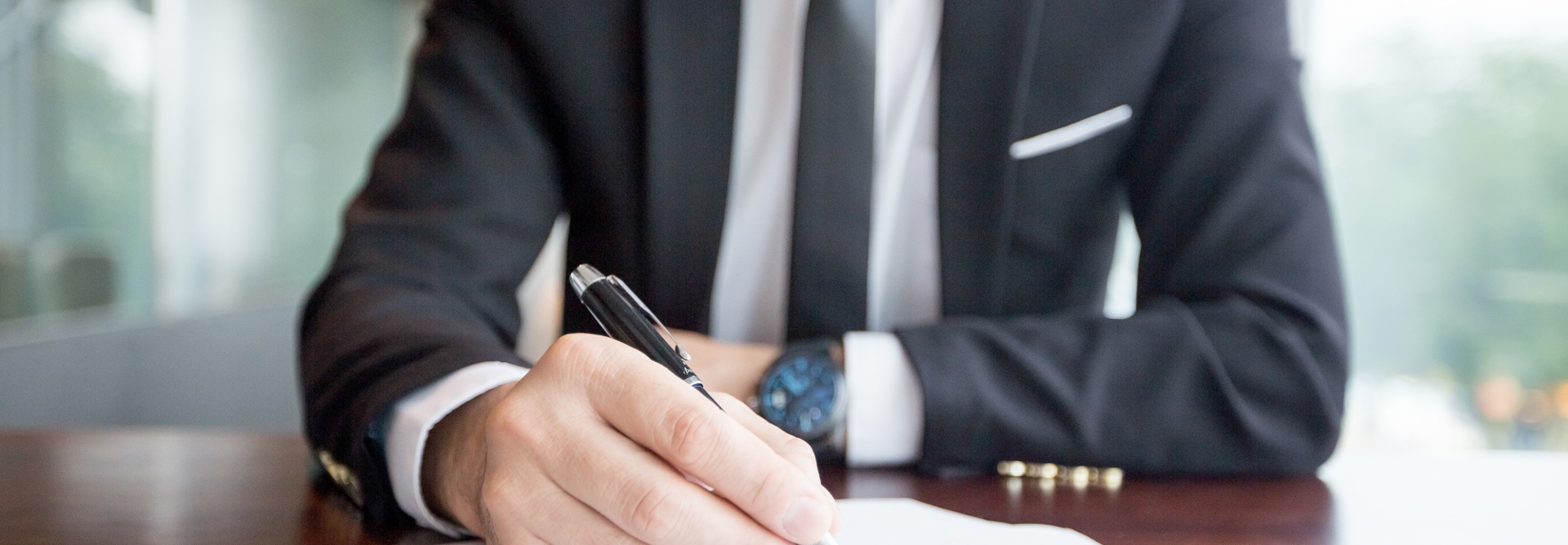 Cropped View Business Leader Making Notes