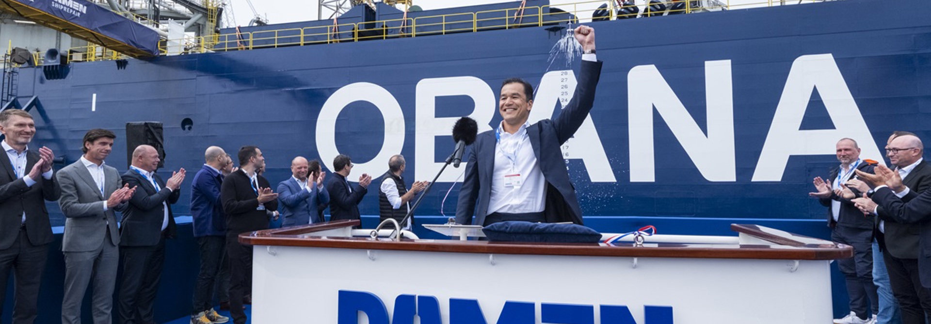 Damen Shiprepair Rotterdam Hosts Naming Ceremony For Petrodec Obana Platform (1)