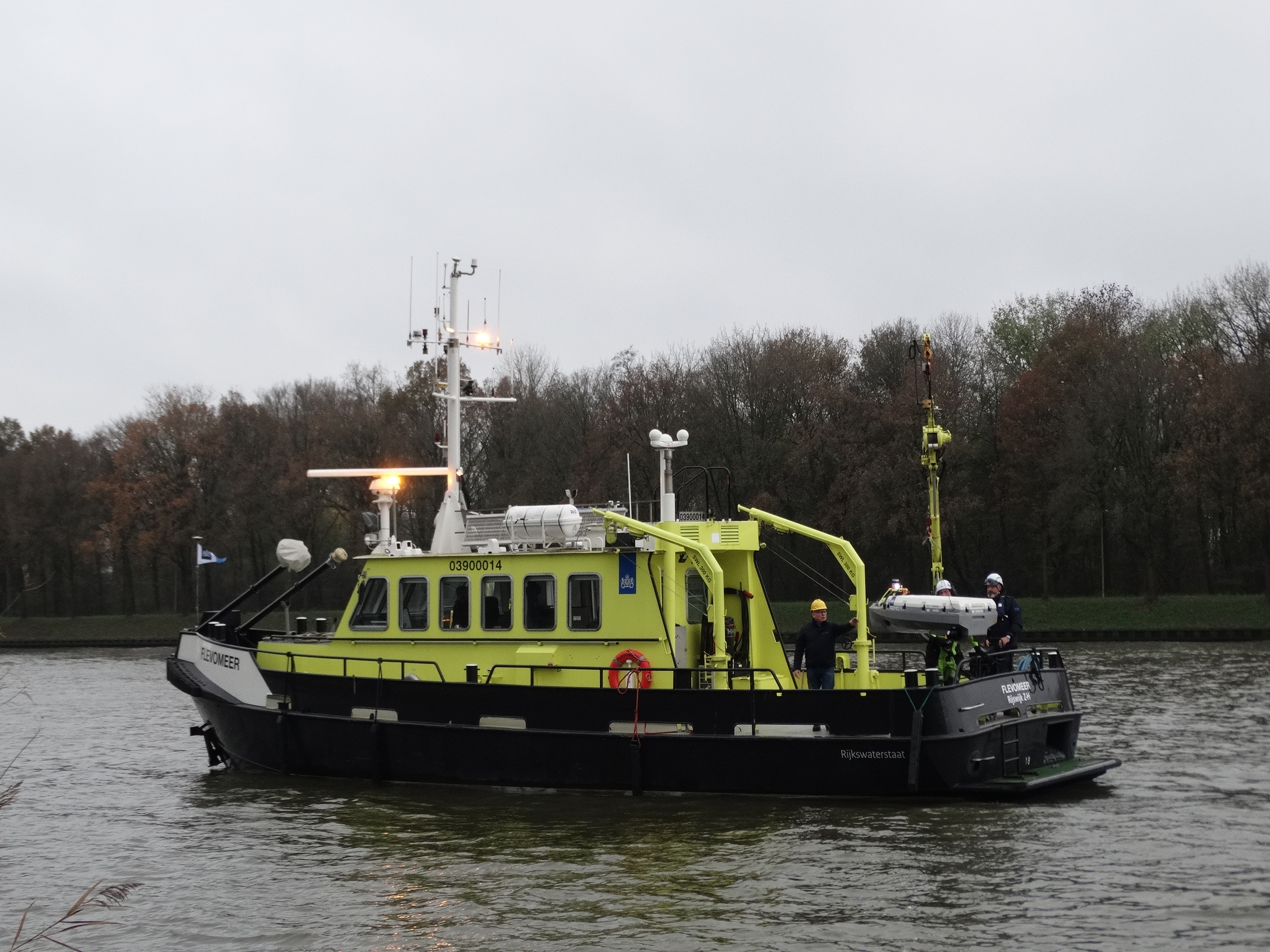 Ship “Flevomeer” Retrieves The USV From The Water.
