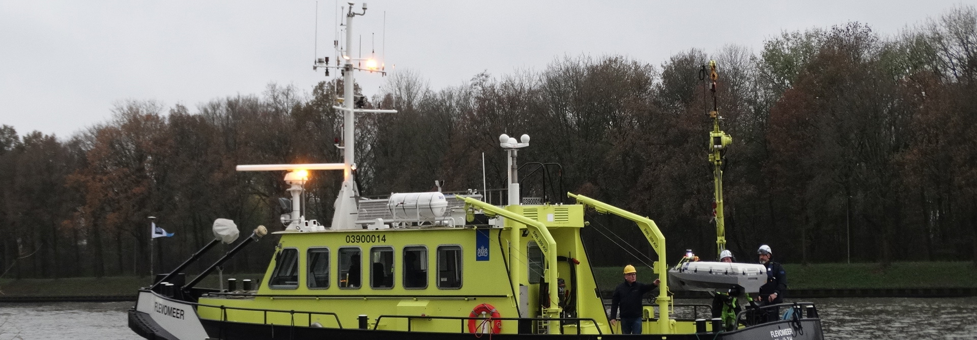 Ship “Flevomeer” Retrieves The USV From The Water.